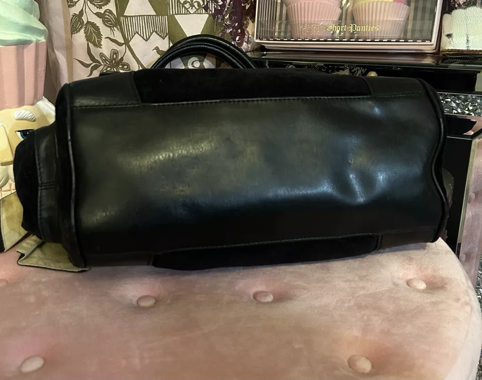 Y2k Vintage juicy couture black velour scottie dogs daydreamer bag with wallet