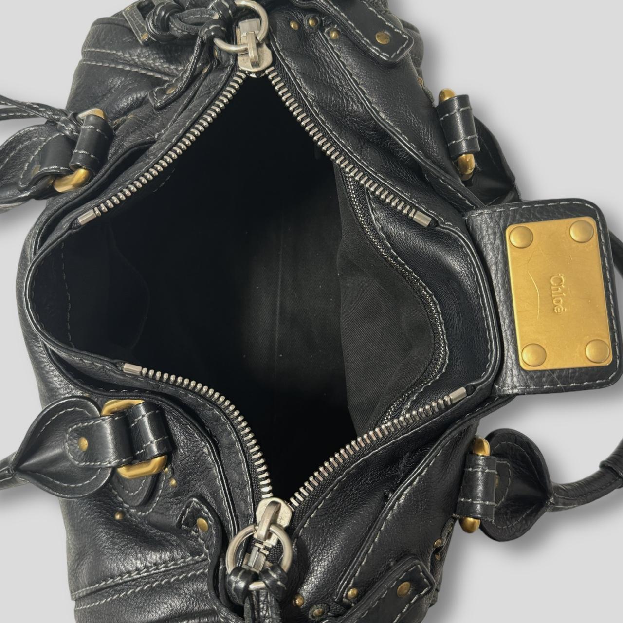 PreOwned CHLOÉ Paddington Bag Black Leather With Gold Lock Hardware
