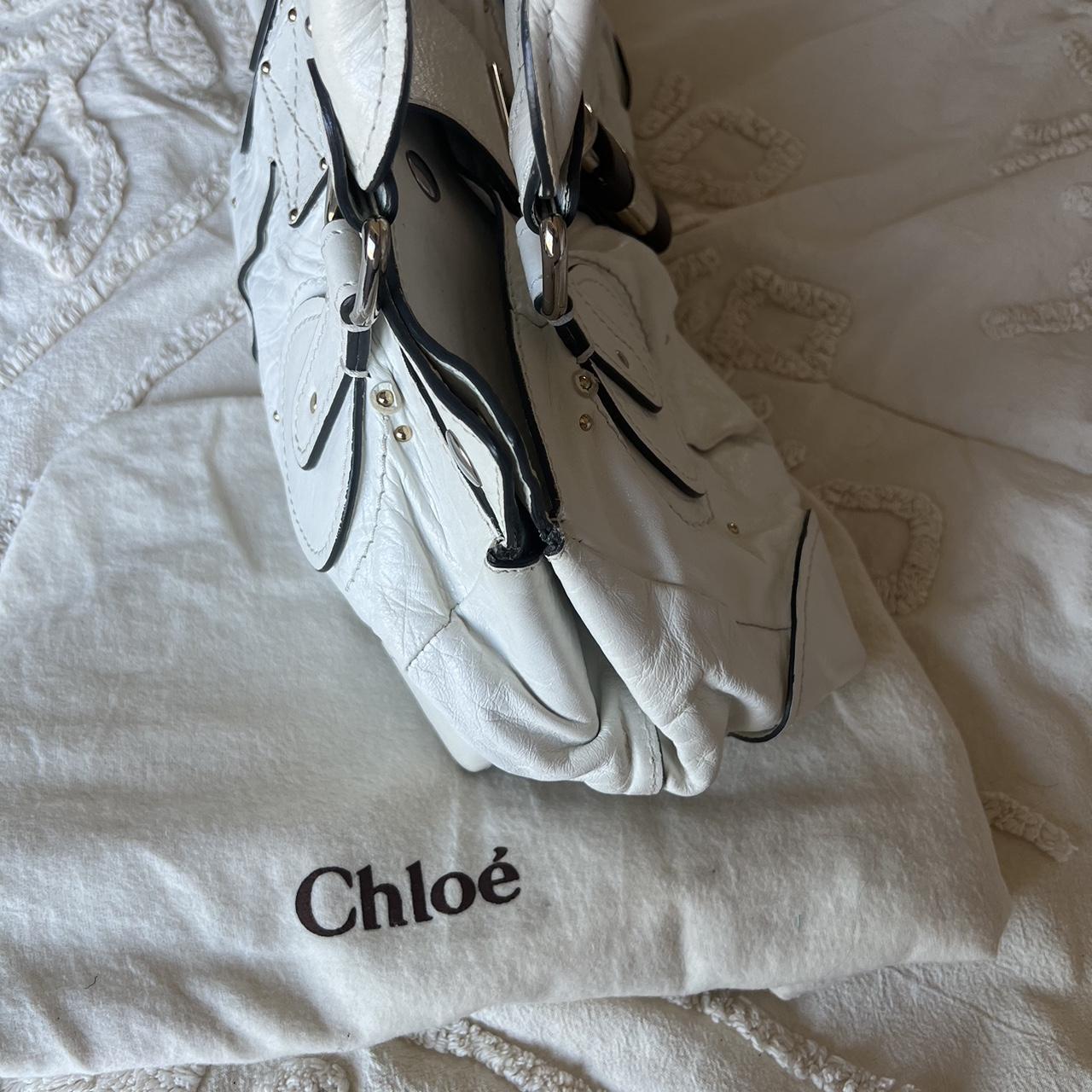 Rare Authentic White Chloé Paddington Bag – Silver Hardware