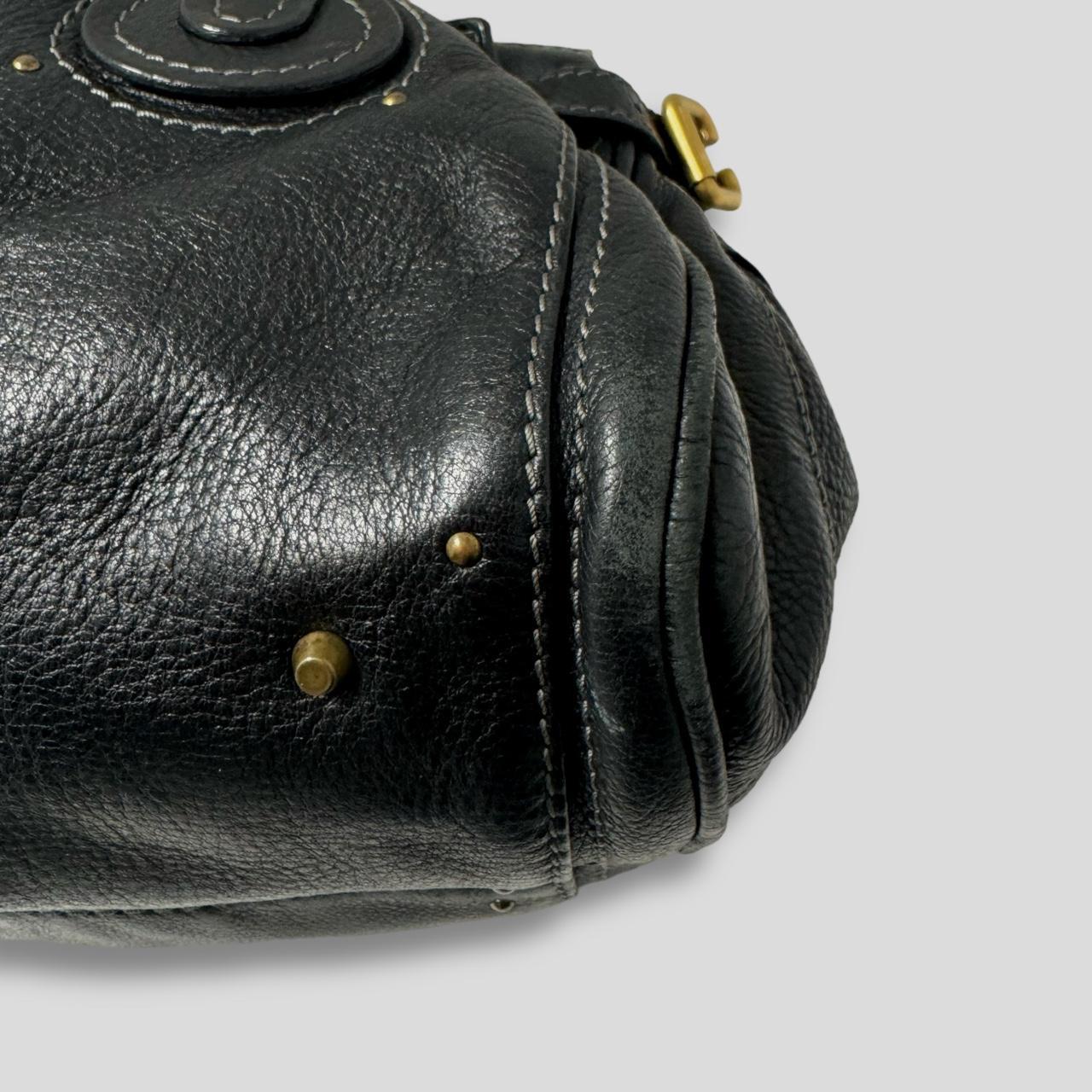 PreOwned CHLOÉ Paddington Bag Black Leather With Gold Lock Hardware