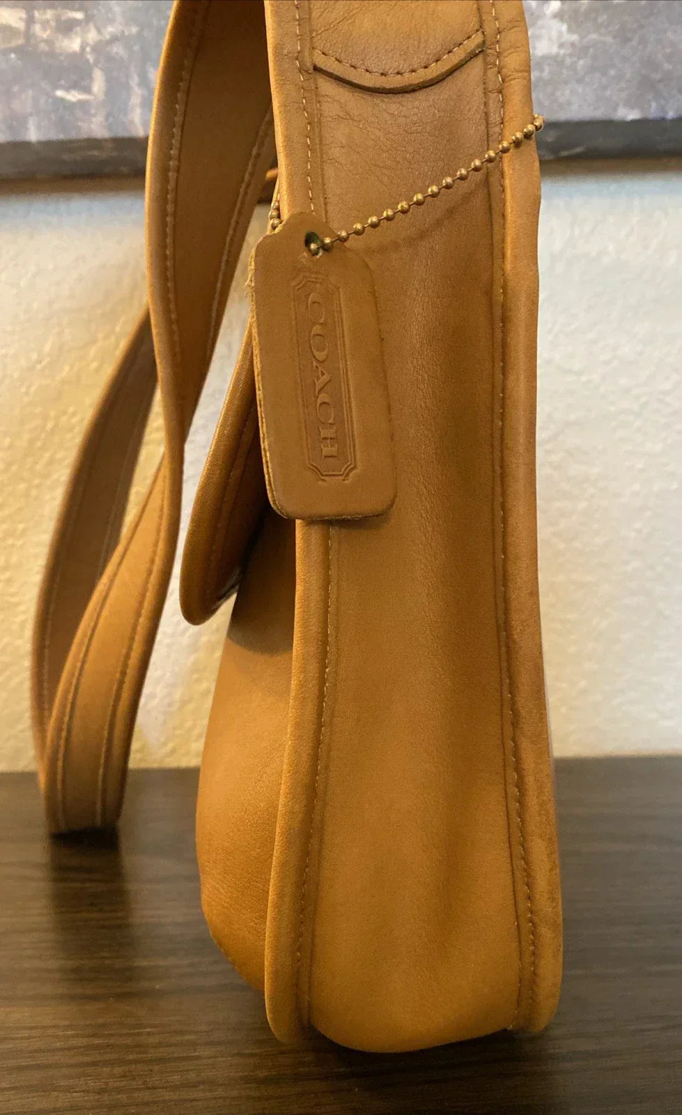 RARE Vintage Coach Ergo Flap 9034 Brown Glove Tanned Leather Excellent Condition