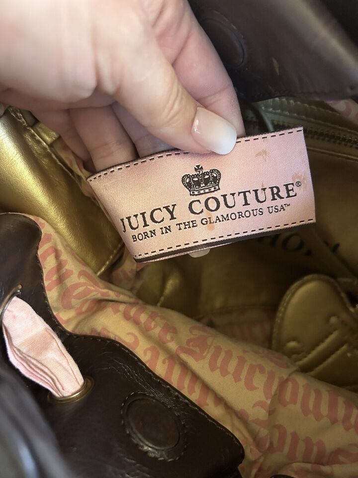Vintage Juicy Couture Pink Velour Daydreamer Bag Purse Scottie Dog Y2K