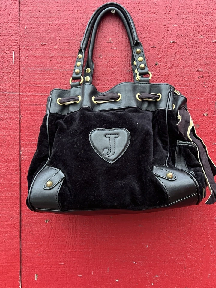 Y2K Juicy Couture Daydreamer Bag – Brown Velour Scottie Dog Purse with Storage Bag
