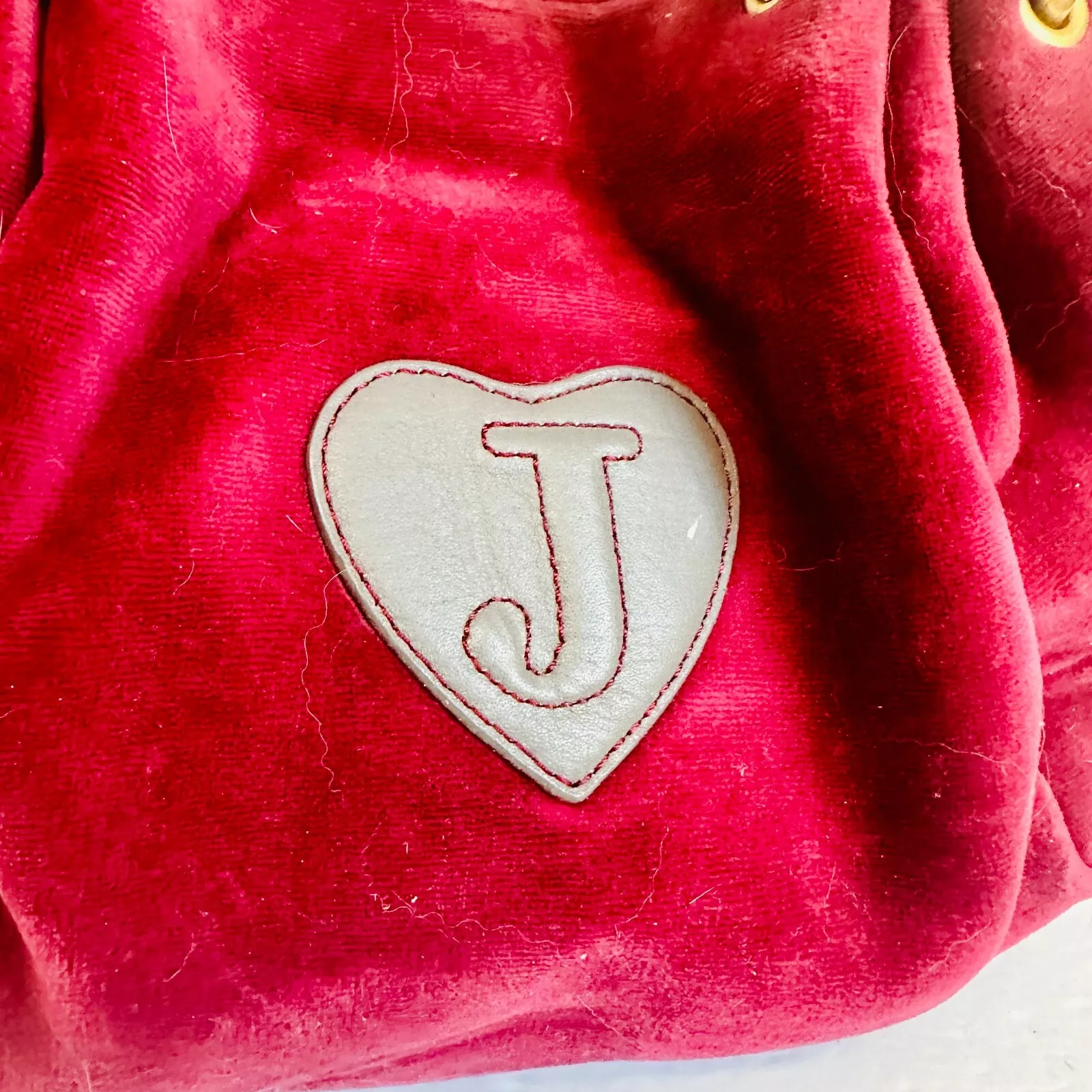 Y2k Juicy Couture "Juicy is for Life" Ring Bling Velour Shoulder Bag Rare