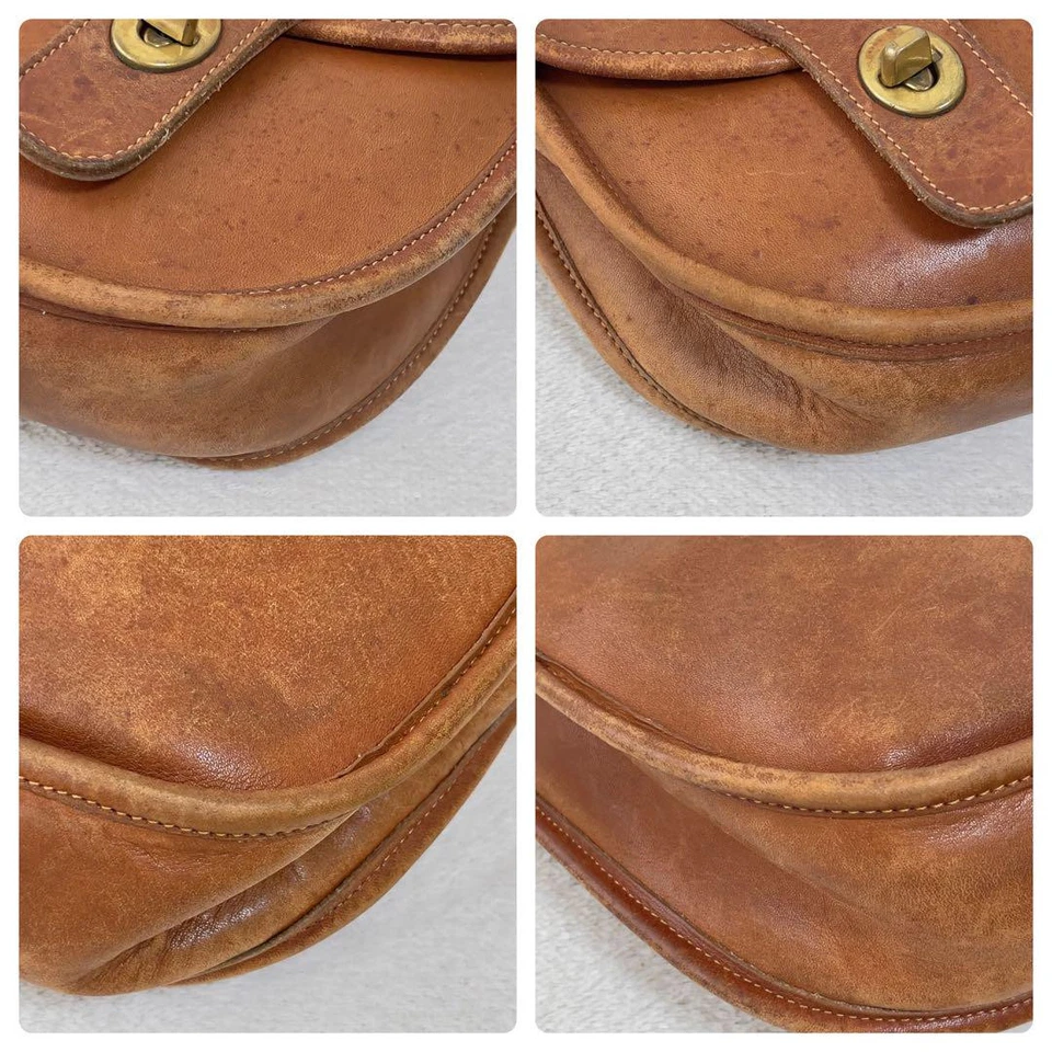 Vintage Coach Double Pocket Saddle Bag