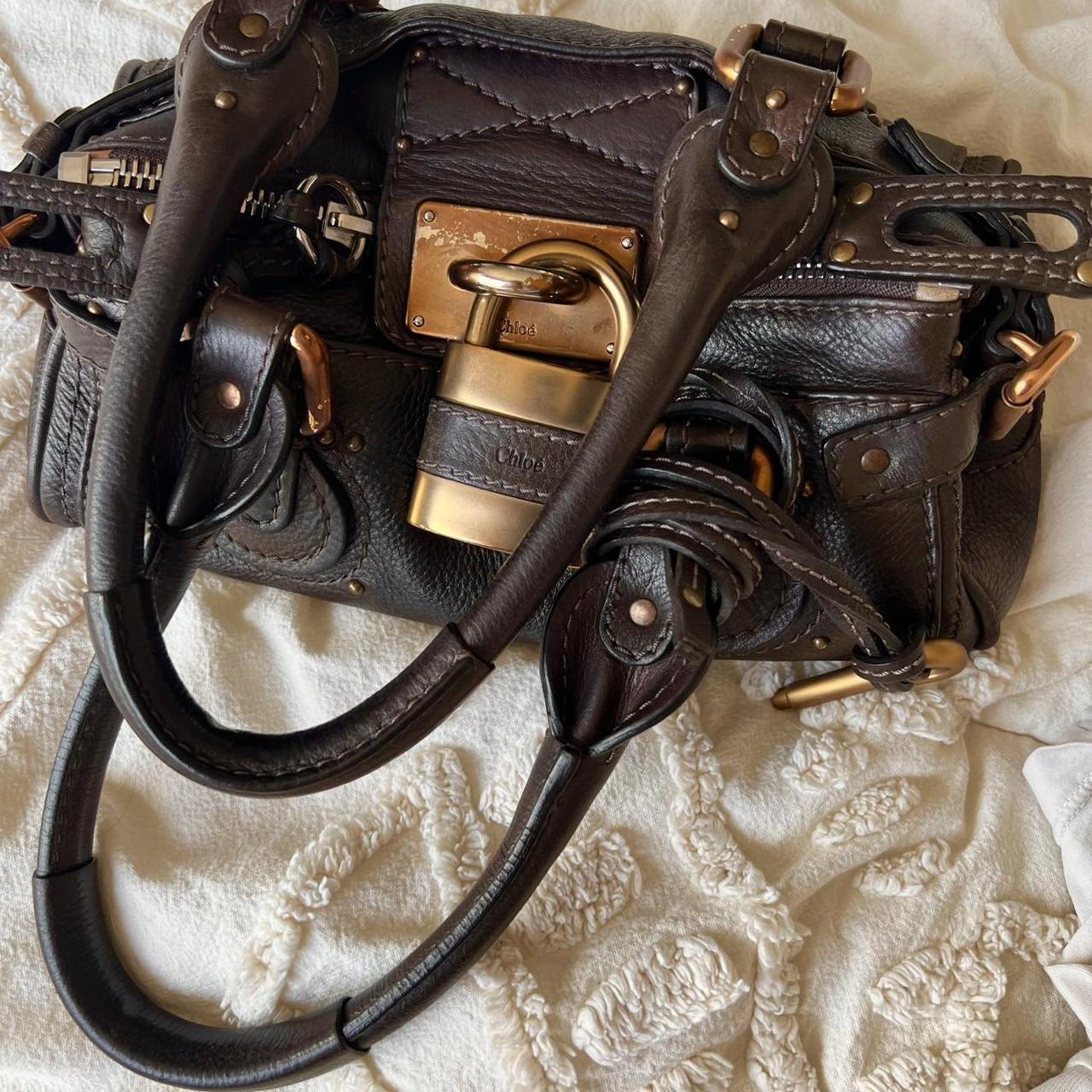 Authentic Mini Chloé Paddington Bag – Dark Brown with Gold/Bronze Hardware