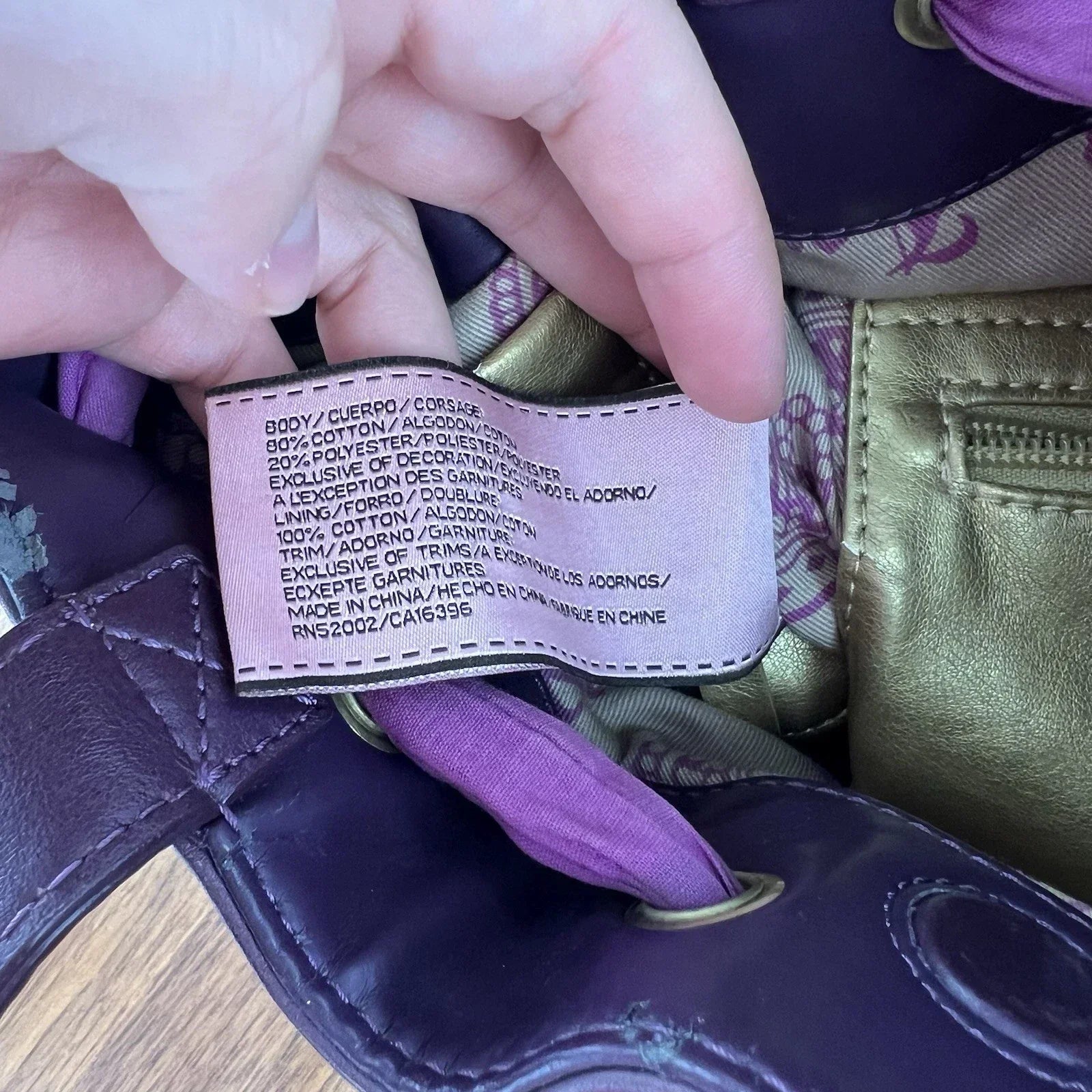 RARE Vintage JUICY COUTURE Y2K Daydreamer Black Velour Bag Royal Purple